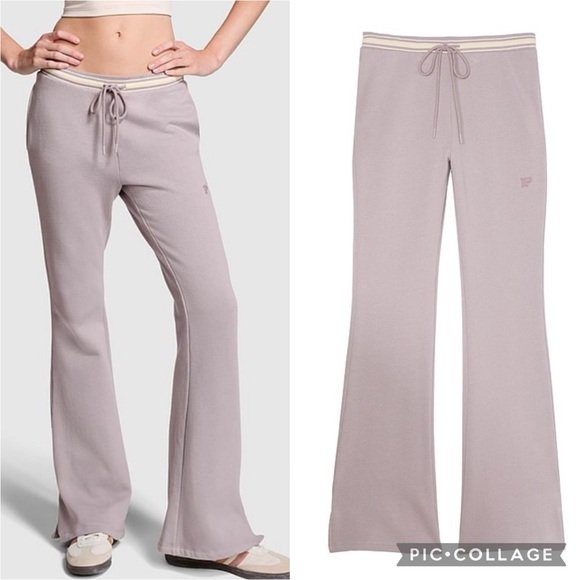 PINK Victoria's Secret Pants - PINK Fleece Split-Hem Flare Sweatpants